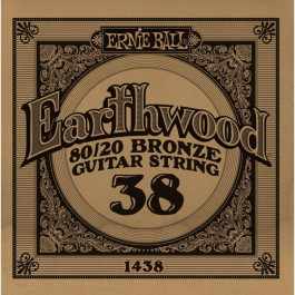 Ernie Ball Струна 1438 Earthwood 80/20 Bronze Acoustic Guitar Strings .038