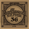 Ernie Ball Струна 1436 Earthwood 80/20 Bronze Acoustic Guitar Strings .036 - зображення 1