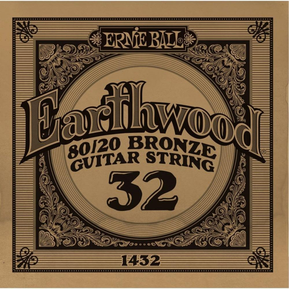 Ernie Ball Струна 1432 Earthwood 80/20 Bronze Acoustic Guitar Strings .032 - зображення 1