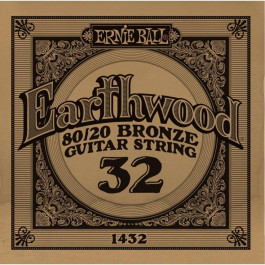 Ernie Ball Струна 1432 Earthwood 80/20 Bronze Acoustic Guitar Strings .032