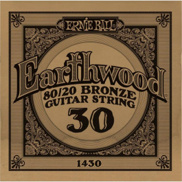 Ernie Ball Струна 1430 Earthwood 80/20 Bronze Acoustic Guitar Strings .030