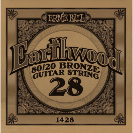 Ernie Ball Струна 1428 Earthwood 80/20 Bronze Acoustic Guitar Strings .028