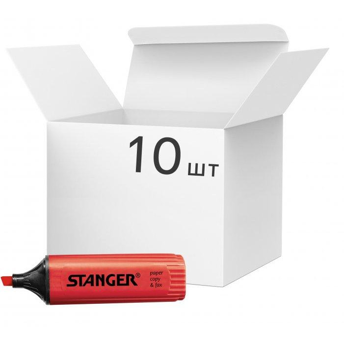 Stanger Маркер текстовий  1-5 мм 10 шт. червоний MARKER-TXT-STFLATR10 - зображення 1
