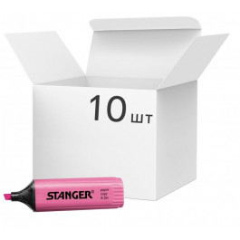 Stanger Маркер текстовий  1-5 мм 10 шт. рожевий MARKER-TXT-STFLATP10