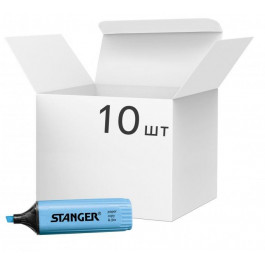 Stanger Маркер текстовий  1-5 мм 10 шт. синій MARKER-TXT-STFLATB10