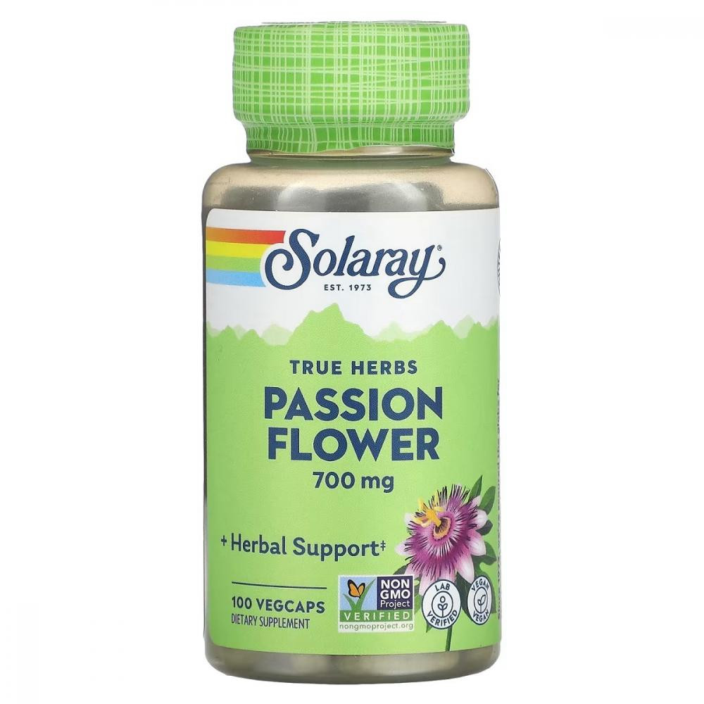 Solaray Пассифлора, Passion Flower, Solaray, 100 капсул - зображення 1
