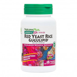   Nature's Plus Natures Plus Herbal Actives Red Yeast Rice Gugulipid 60 caps Красный дрожжевой рис + Гуггулстероны (