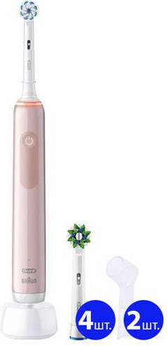 Oral-B D505.513.3 PRO3 3000 Pink 5 насадок - зображення 1