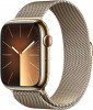 Apple Watch Series 9 GPS + Cellular 45mm Gold S. Steel Case w. Gold Milanese Loop (MRMU3) - зображення 1