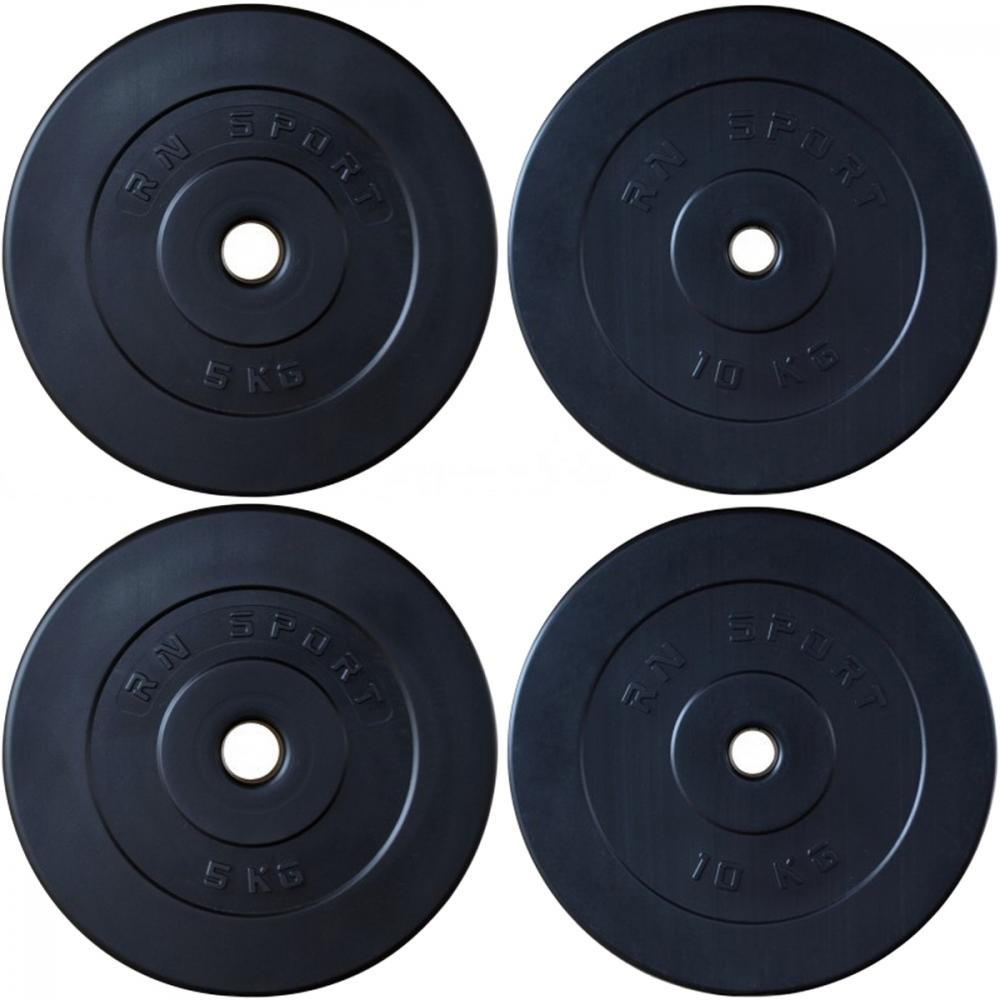 RN Sport 15 кг (4x1,25 и 4x2.5)дисков, покрытых пластиком (31 мм) (51 мм) (RNbitset30) - зображення 1
