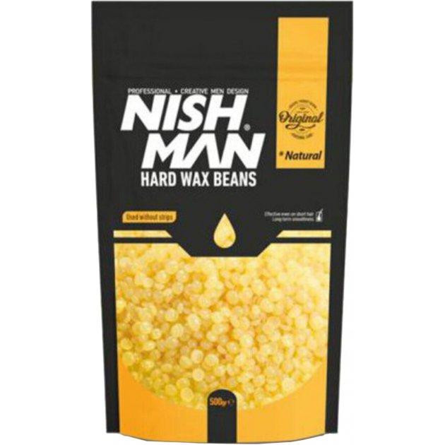 Nishman Воск для депиляции  Hard Wax Beans Natural 500 гр (8682035080442) - зображення 1