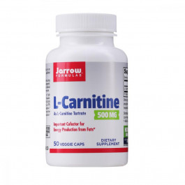 Jarrow Formulas L-карнітин 500, 500 мг, L-Carnitine, , 50 вегетаріанських капсул