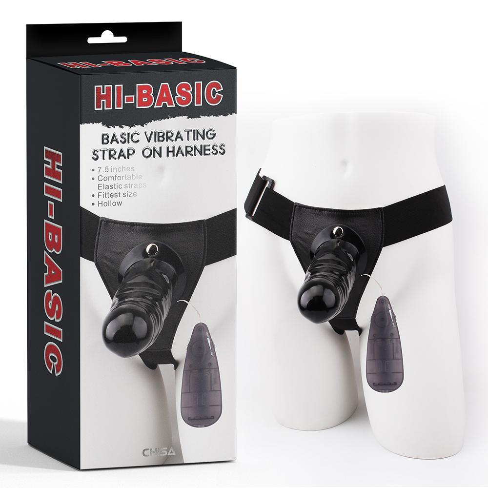 Chisa Novelties Hi-Basic Vibrating Black Strap on Harn (CH30302) - зображення 1