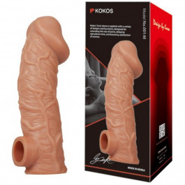 Kokos Насадка на пенис с отверстием для мошонки Kokos 15,6 см. CS 001-L (K45216)