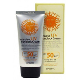 3W CLINIC Легкий солнцезащитный крем  Intensive UV Sunblock Cream SPF50+ PA+++ 70 мл (8809192574892)