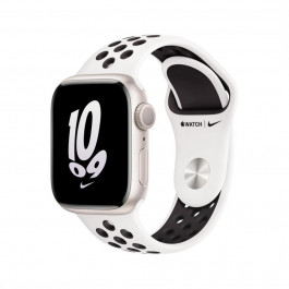 Apple Watch Nike Series 8 GPS 45mm Starlight Aluminum Case  w. Summit White/Black Nike S. Band (MPH13)