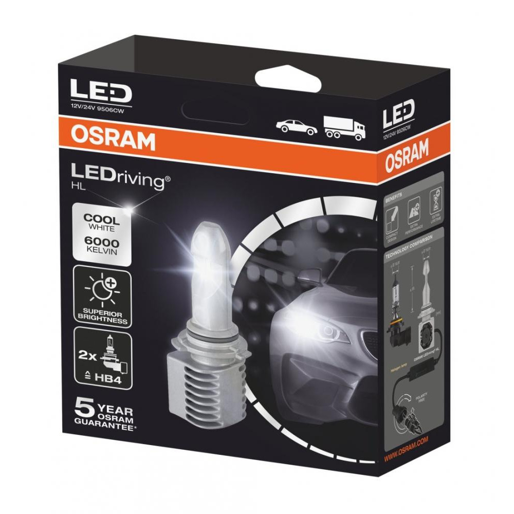 Osram HB4 LEDriving HL 6000K 24V 14W (9506CW) - зображення 1