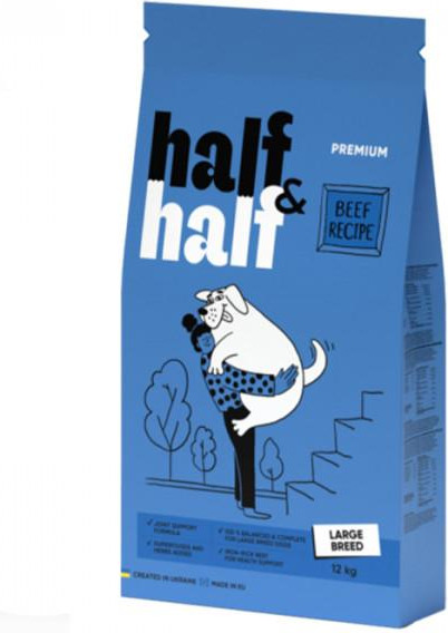 Half & Half Beef Recipe Large Breed Adult Dogs 2 кг (20765) - зображення 1