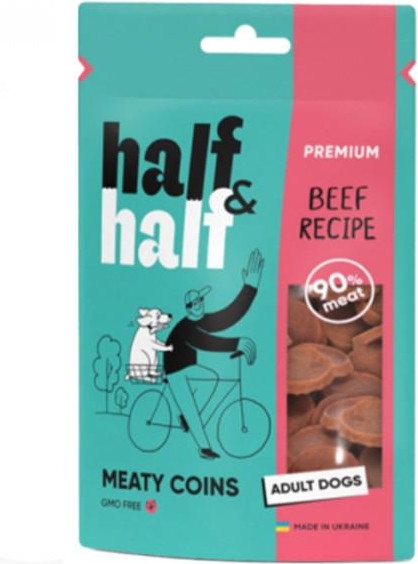 Half & Half Meaty Coins Beef Recipe Dogs 100 г (31816) - зображення 1