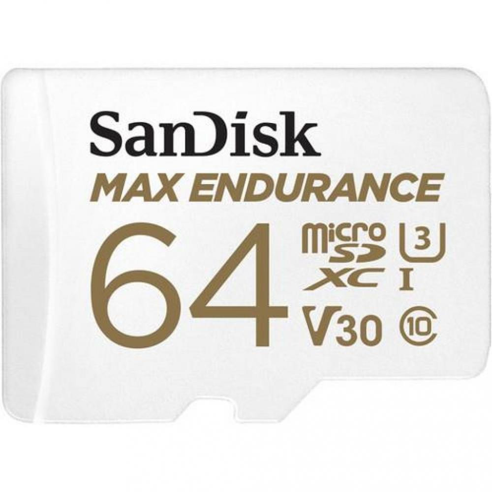 SanDisk 64 GB microSDXC Max Endurance UHS-I U3 V30 + SD adapter SDSQQVR-064G-GN6IA - зображення 1