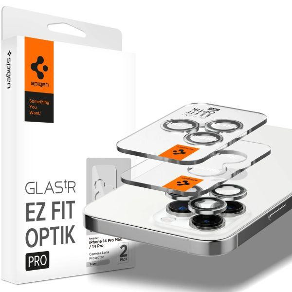 Spigen Optik.tr EZ FIT Camera Protector 2-pack iPhone 14 Pro/14 Pro Max Silver (AGL05599) - зображення 1