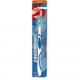 Auchan Зубная щетка  Ergonomic Medium (3245678670941)