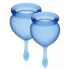 Satisfyer Набор менструальных чаш  Feel Good (dark blue), 15мл и 20мл, мешочек для хранения (SO3582) - зображення 1
