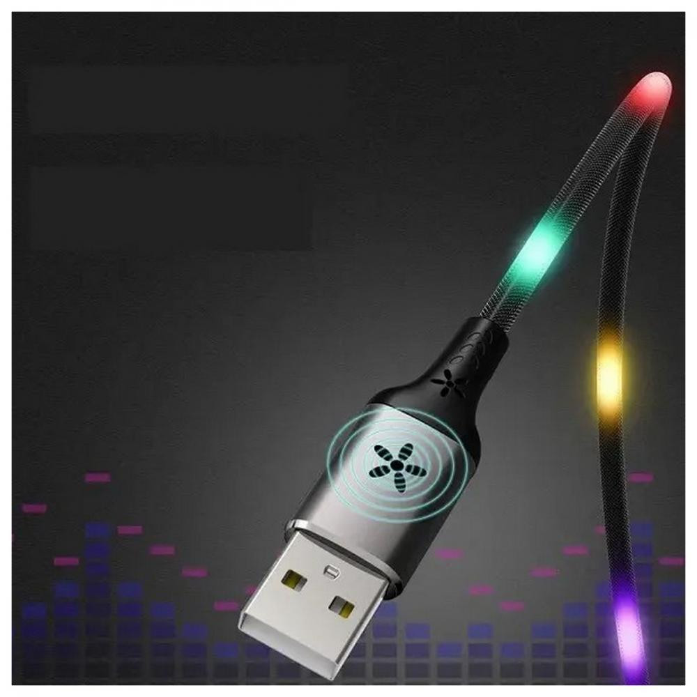 REMAX RC-133i EL Luminous USB to Lightning 1m Black (6954851297567) - зображення 1