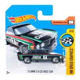 Hot Wheels 73 BMW 3.0 CSL Race Car Speed Graphics DTX60 Black