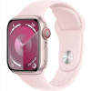 Apple Watch Series 9 GPS + Cellular 45mm Pink Aluminum Case w. Light Pink Sport Band - M/L (MRML3) - зображення 1