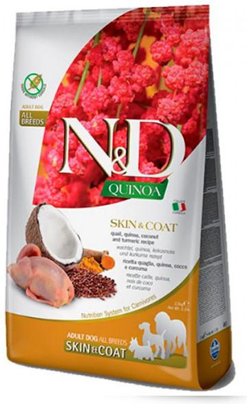 Farmina N&D Quinoa Skin&Coat Adult All Breeds Quail 2,5 кг 176427 - зображення 1
