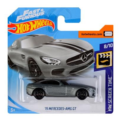 Hot Wheels Fast & Furious '15 Mercedes-AMG GT Screen Time 1:64 FYC95 Metallic Silver - зображення 1