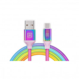 REAL-EL Premium USB A - Type C Rainbow 1m (EL123500050)