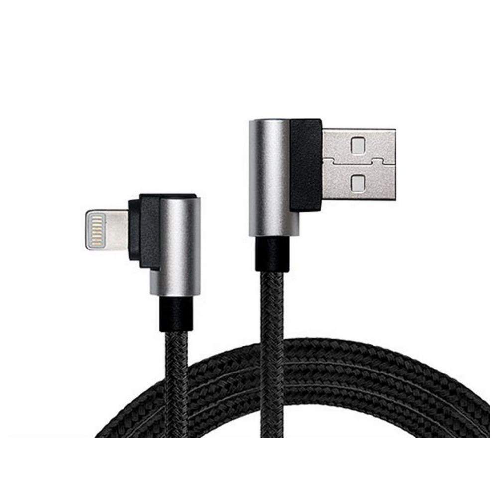 REAL-EL USB 2.0 AM to Lightning 1.0m Premium black (EL123500034) - зображення 1