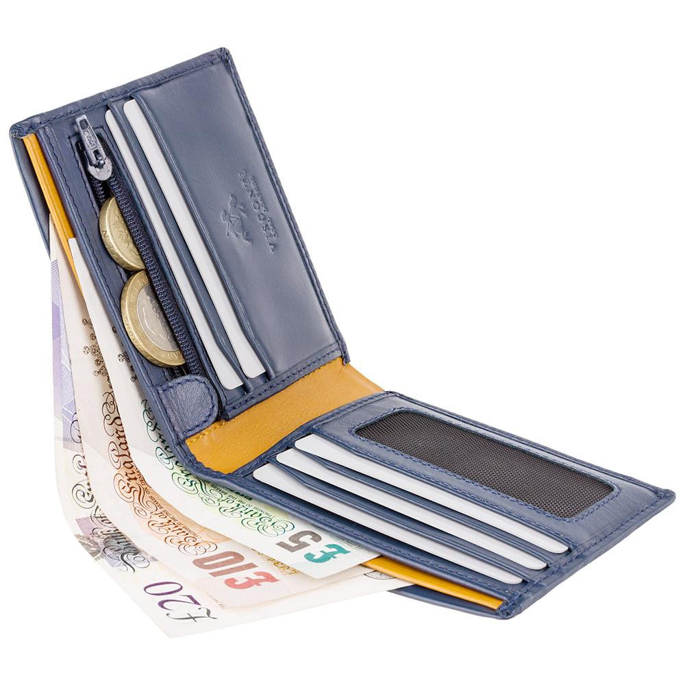 Visconti Мужской кожаный кошелек  Parma (PM101 BLUE/MUST) - зображення 1