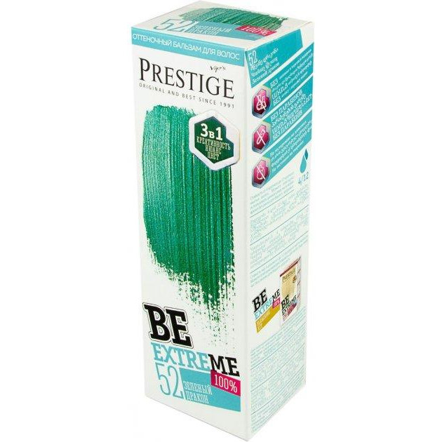 Vip's Prestige Тонуючий бальзам для волосся  Be Extreme 52 - Зелений дракон 100 мл (3800010509558) - зображення 1
