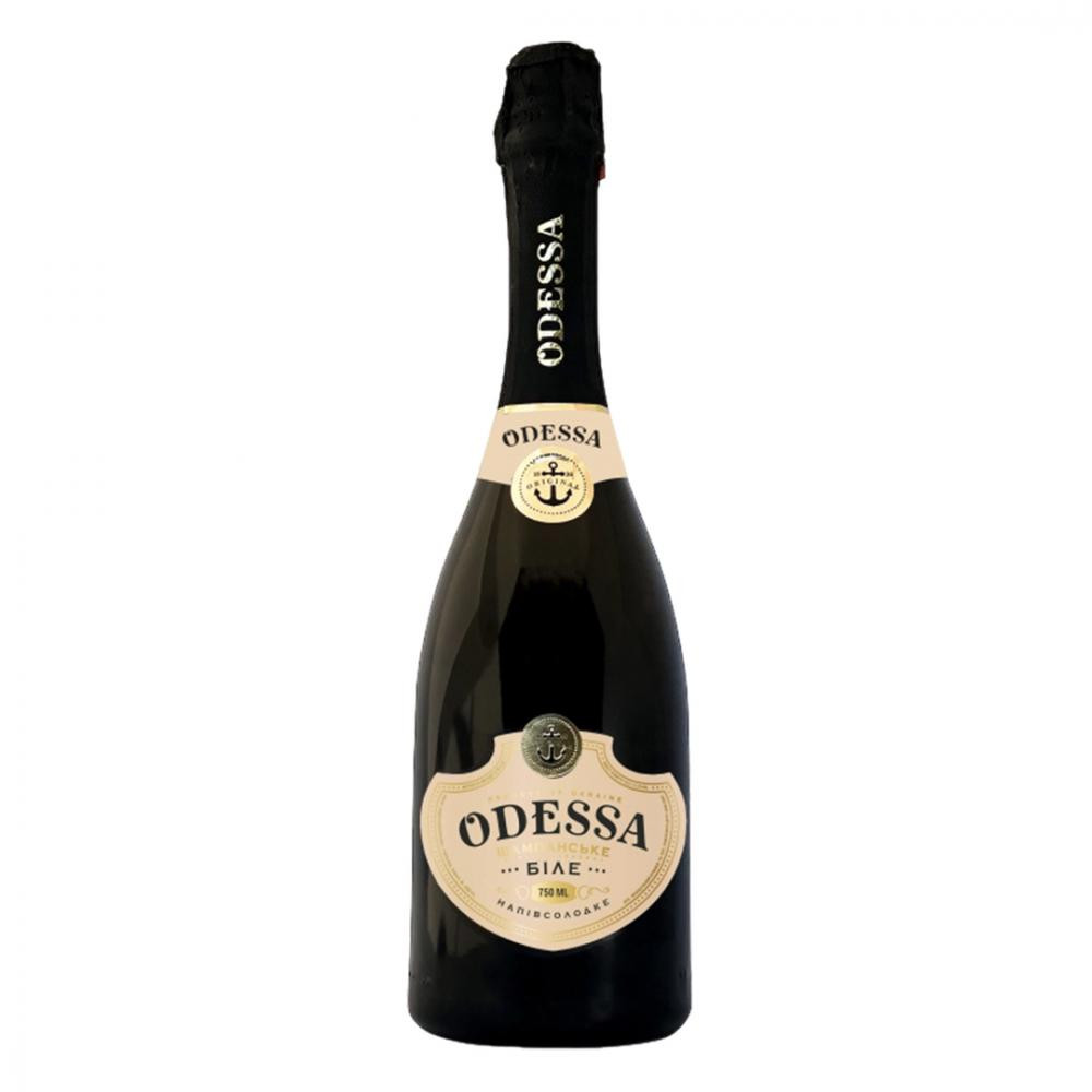Odessa Prestige Вино ігристе  біле напівсолодке 0,75л 10-13,5% (4820213961570) - зображення 1