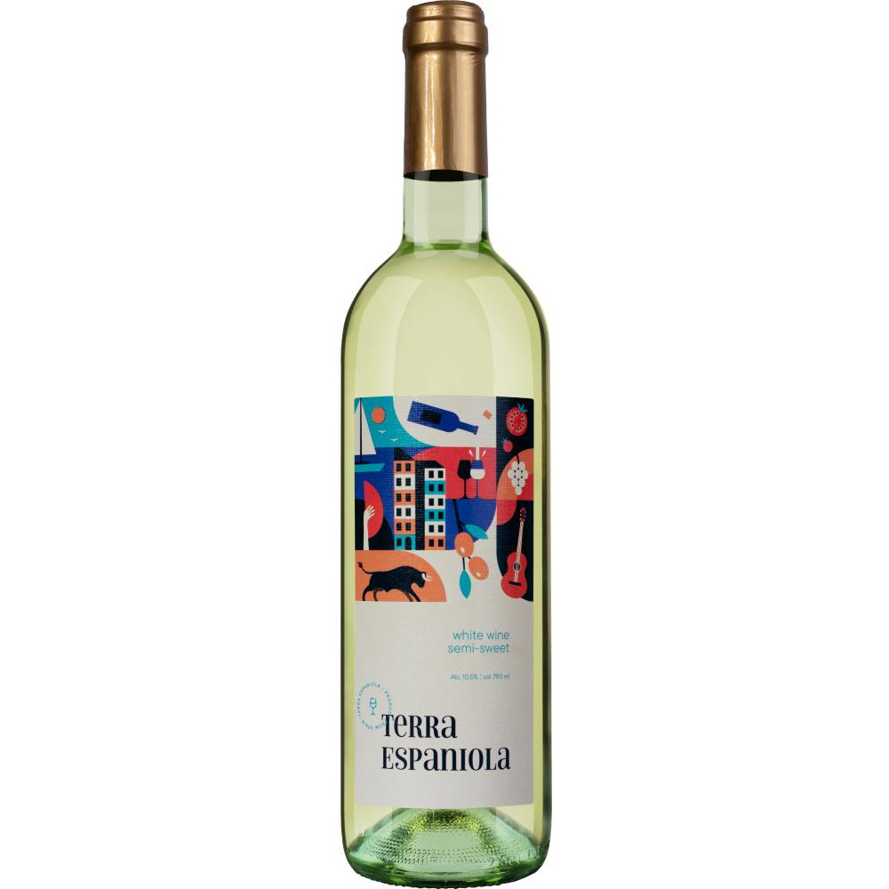 Terra Espaniola Вино , біле напівсолодке, 10.5% 0.75л (BDA1VN-VNC075-006) - зображення 1