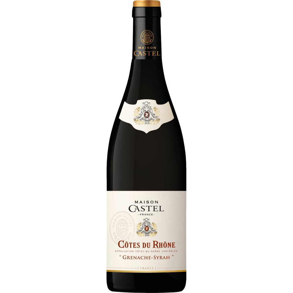 Maison Castel Вино  Cote du Rhone, червоне, сухе, 0.75л 13.5% (BDA1VN-VCS075-058) - зображення 1