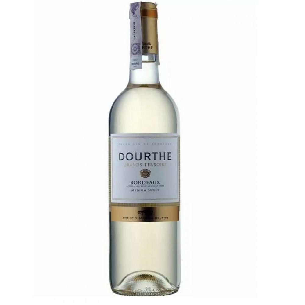 Dourthe Вино  "Grands Terroirs" Bordeaux Blanc semy-sweet, напівсолодке біле, 0.75л 12% (BDA1VN-VDO075-009) - зображення 1