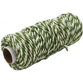 Радосвіт Шнур  джут-бавовна зелено-білий, 50 метрів (4820172933328)