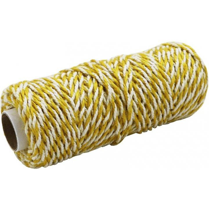 Радосвіт Шнур  джут-бавовна жовто-білий, 50 метрів (4820172933335) - зображення 1