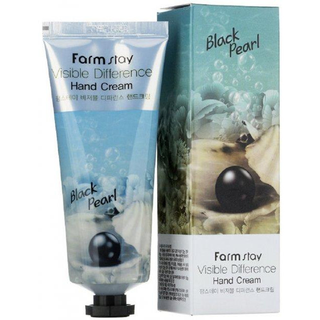 FarmStay Крем для рук  Visible Difference Hand Cream Black Pearl с экстрактом черного жемчуга 100 г (88096362 - зображення 1
