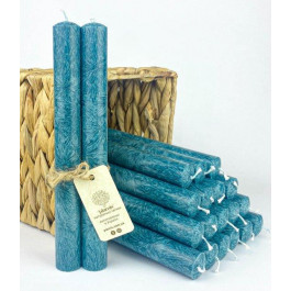 Plamis Свічки столові з пальмового воску  Синьо-зелений 20 шт (S-22200/20-71)