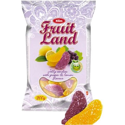 Klim Мармелад Кlim Fruit Land виноград-лимон желейний, 200 г (4820218091890) - зображення 1