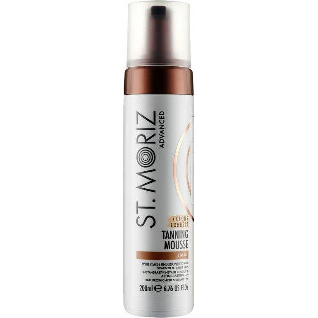 St. Moriz - Мус для автозасмаги - Cвітлий - Advanced - Colour Correct Tanning Mousse - Light - 200ml - зображення 1