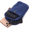 Vintage Маленька чоловіча сумка-чохол на пояс із синього текстилю  2422226 - зображення 6