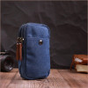 Vintage Маленька чоловіча сумка-чохол на пояс із синього текстилю  2422226 - зображення 7