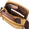Vintage Чоловіча сумка-барсетка із текстилю пісочного кольору з ручкою  2422229 - зображення 5