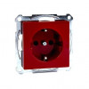 Schneider Electric Розетка Merten SM, 2P+E, шторки, рубиново-красный (MTN2300-0306) - зображення 1